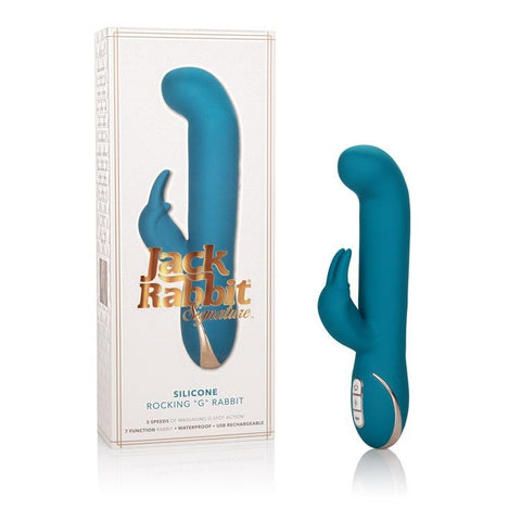 California Exotics Premium Jack Rabbit Signature Silicone Rocking G Spot Vibrator - Rabbit Vibrators
