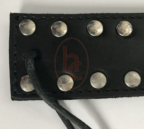 Hells Couture Puppy Cage Leather Hand Paddle Leather Impact Play - Paddles And Slappers