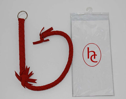 Hells Couture Red Soft Leather Metal O Ring Bondage Accessory - Bondage Gags and Bits