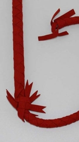 Hells Couture Red Soft Leather Metal O Ring Bondage Accessory - Bondage Gags and Bits