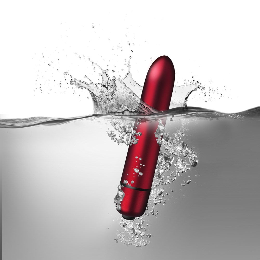 Rocks Off Truly Yours Scarlet Velvet Bullet Vibrator Single Speed Power - - Bullet Vibrators
