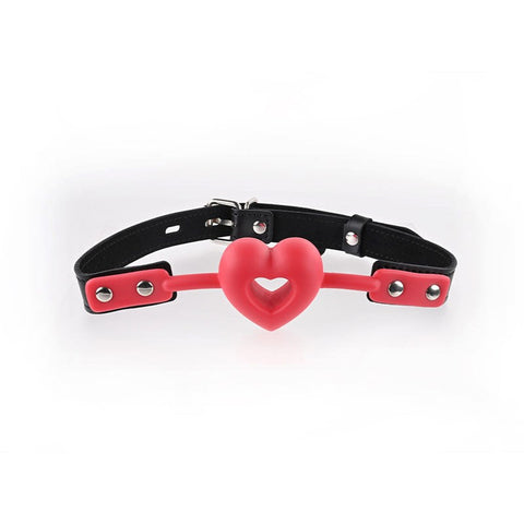 Sportsheets S&M Amor Ball Gag Heart Shaped Breathable BDSM Restraint - Bondage Gags and Bits
