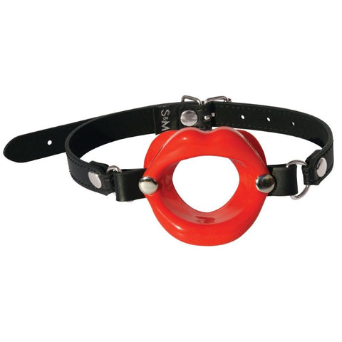 Sportsheets S&M Silicone Lips Mouth Gag with Adjustable Vegan Leather Strap - Bondage Gags and Bits