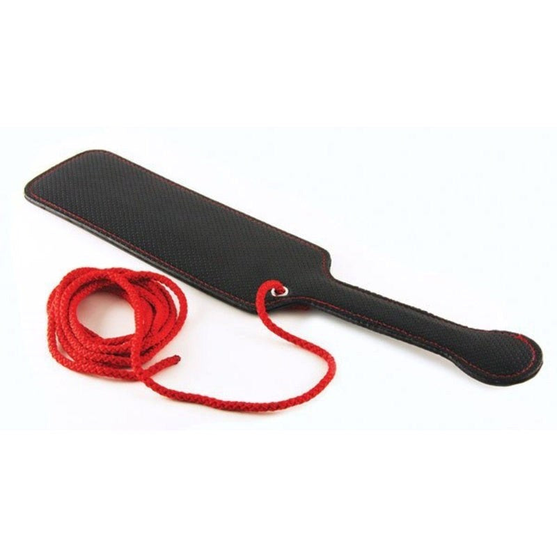 Adam & Eve Scarlet Couture Binding Passion Paddle with 90 Rope - Paddles And Slappers