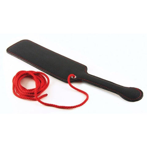 Adam & Eve Scarlet Couture Binding Passion Paddle with 90 Rope - Paddles And Slappers
