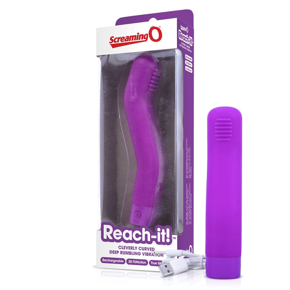 Screaming O Charged Reach it G Spot Vibrator Purple 6 Pack Rechargeable - - G-Spot Vibrators