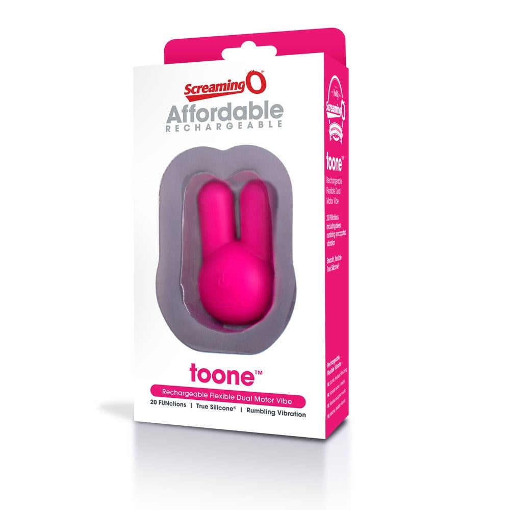 Screaming O toone Flexible Rechargeable Vibrator Pink 6 Pack Multi Speed - - Personal Massagers