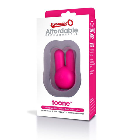 Screaming O toone Flexible Rechargeable Vibrator Pink 6 Pack Multi Speed - Personal Massagers