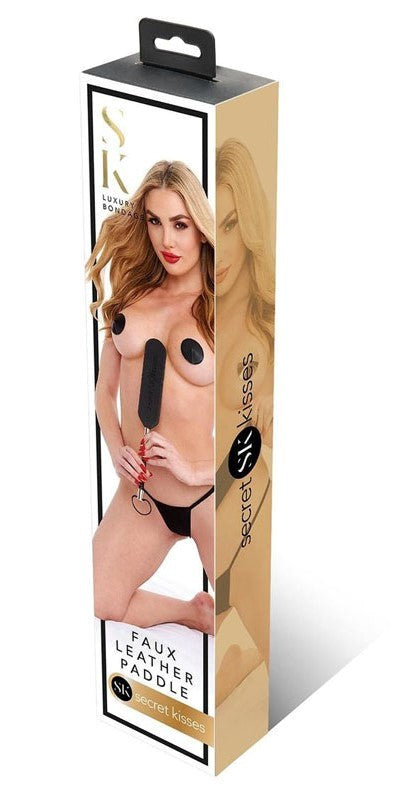 Xgen Products Secret Kisses Faux Leather Paddle with Rose Gold Accents - - Paddles And Slappers
