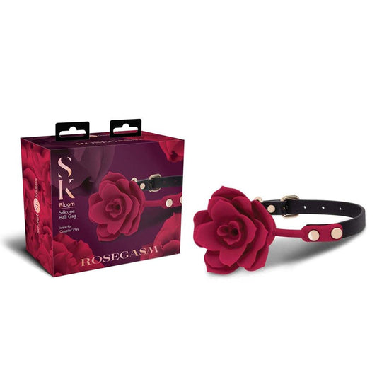 Xgen Products Secret Kisses Rosegasm Bloom Silicone Gag with Rose Design - - Bondage Gags and Bits