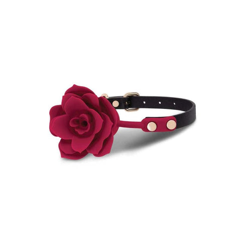 Xgen Products Secret Kisses Rosegasm Bloom Silicone Gag with Rose Design - Bondage Gags and Bits