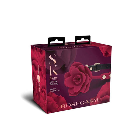 Xgen Products Secret Kisses Rosegasm Bloom Silicone Gag with Rose Design - Bondage Gags and Bits