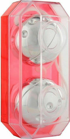 Seven Creations Silver Plastic Boxed Duo Ben Wa Balls with Retrieval Loop - Love Eggs and Kegel Exercisers