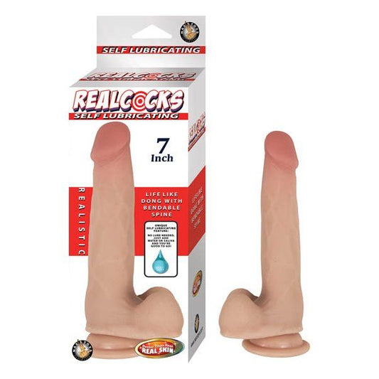 REALCOCKS Self Lubricating 7 Inch With Suction Base - - Realistic Dildos