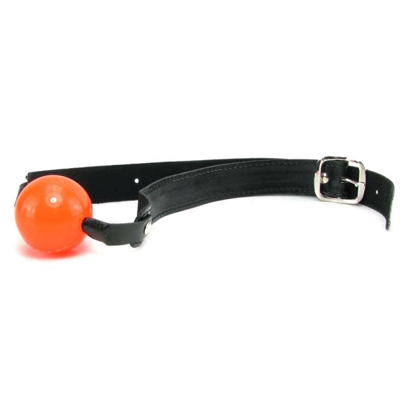 Sportsheets Sex & Mischief Solid Red Ball Gag Adjustable BDSM Restraint - - Bondage Gags and Bits