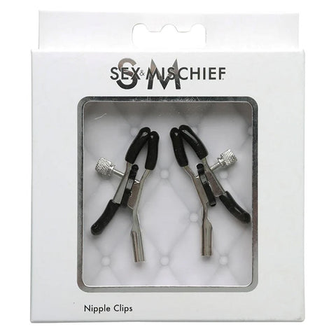 Sportsheets Sex and Mischief Nipple Clips with Adjustable Tension - Nipple and Clit Clamps