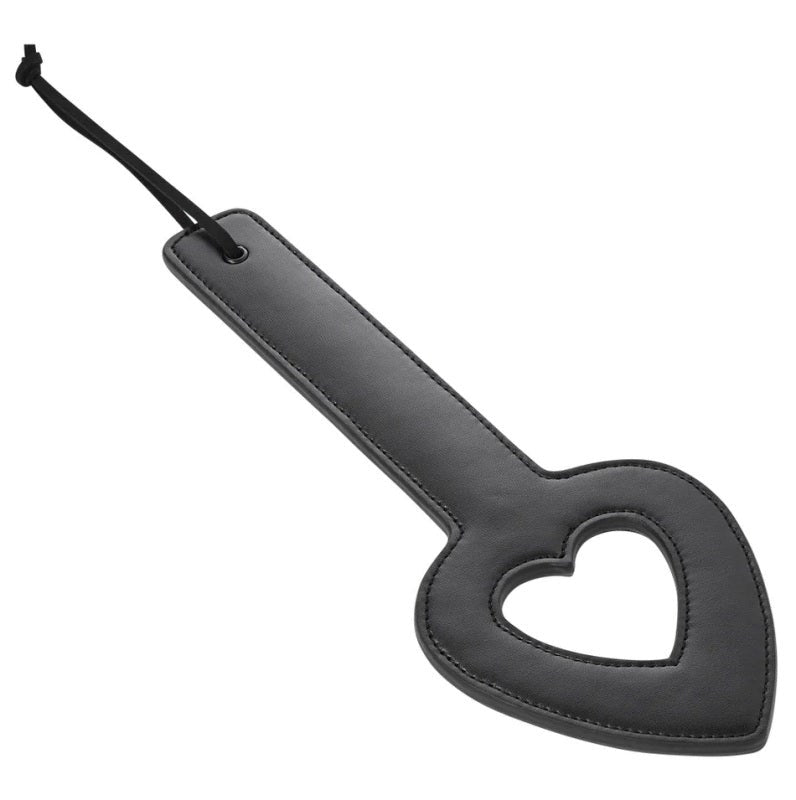 Sportsheets Shadow Heart Paddle BDSM Impact Play with Wrist Strap - Paddles And Slappers