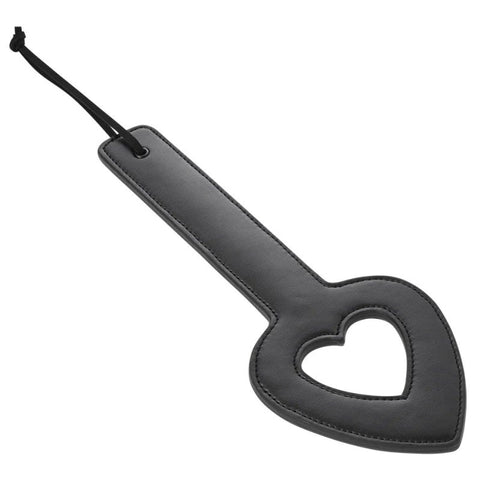 Sportsheets Shadow Heart Paddle BDSM Impact Play with Wrist Strap - Paddles And Slappers