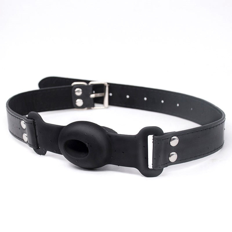 BDStyle Silicone Ball Gag With Drool Hole Adjustable BDSM Restraint - Bondage Gags and Bits
