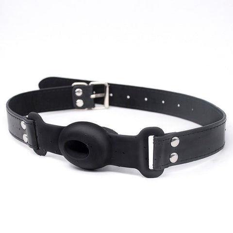 BDStyle Silicone Ball Gag With Drool Hole Adjustable BDSM Restraint - Bondage Gags and Bits