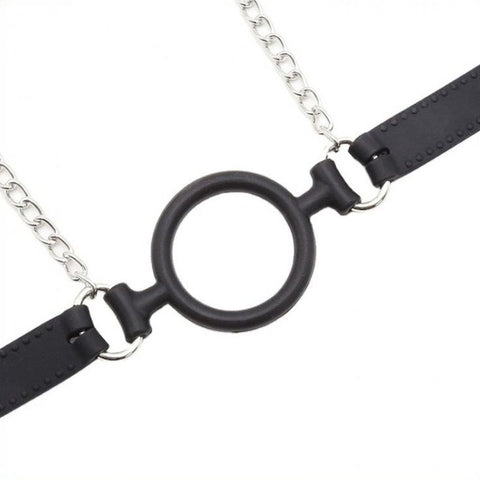 BDStyle Silicone O Ring Gag With Nipple Clamp Bondage Set - Bondage Gags and Bits