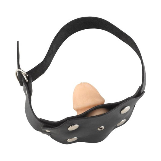 Spartacus Enterprises Single Penis Gag with Adjustable D Ring Closure - - Bondage Gags and Bits