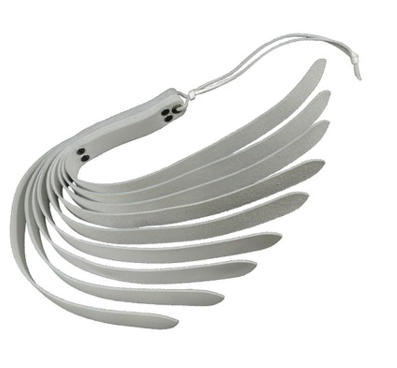 Spartacus 9 Straps White Slapper 20 Inches Premium BDSM Impact Toy - - Paddles And Slappers