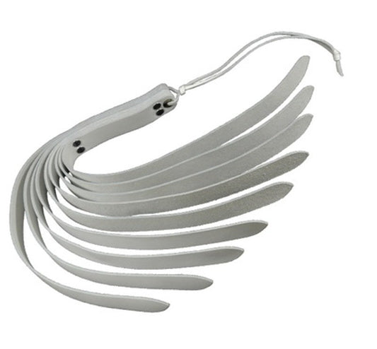 Spartacus 9 Straps White Slapper 20 Inches Premium BDSM Impact Toy - - Paddles And Slappers
