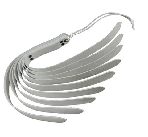 Spartacus 9 Straps White Slapper 20 Inches Premium BDSM Impact Toy - Paddles And Slappers