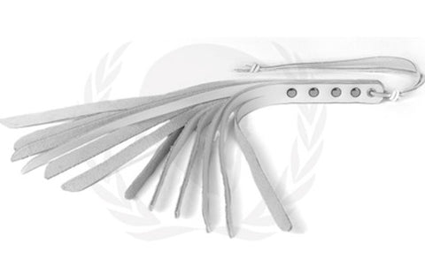 Spartacus 9 Straps White Slapper 20 Inches Premium BDSM Impact Toy - Paddles And Slappers