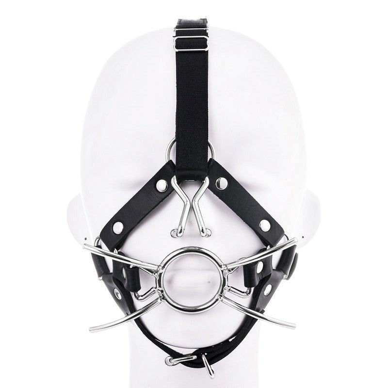 BDStyle Spider Gag With Nasal Hook Faux Leather BDSM Restraint - Bondage Gags and Bits