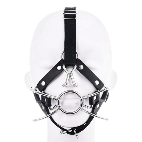 BDStyle Spider Gag With Nasal Hook Faux Leather BDSM Restraint - Bondage Gags and Bits