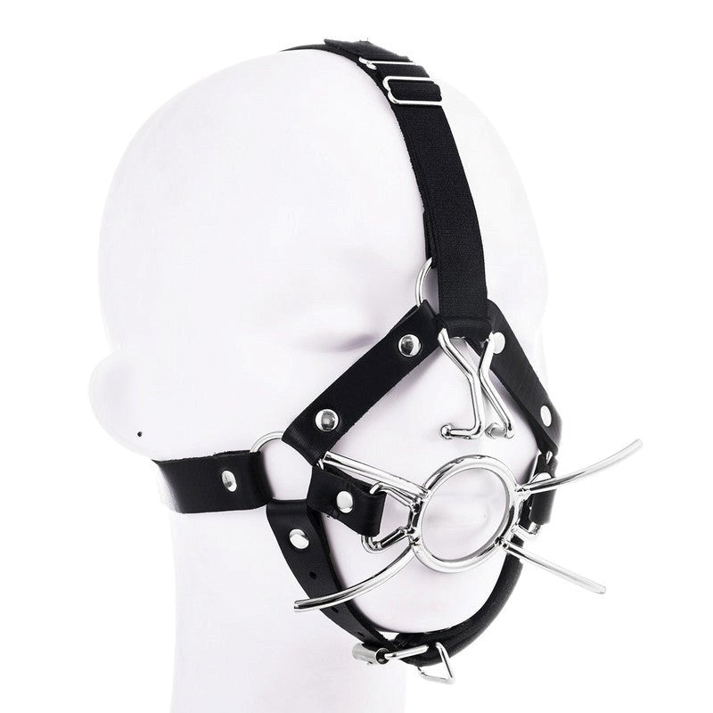 BDStyle Spider Gag With Nasal Hook Faux Leather BDSM Restraint - Bondage Gags and Bits