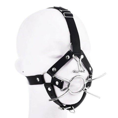 BDStyle Spider Gag With Nasal Hook Faux Leather BDSM Restraint - Bondage Gags and Bits