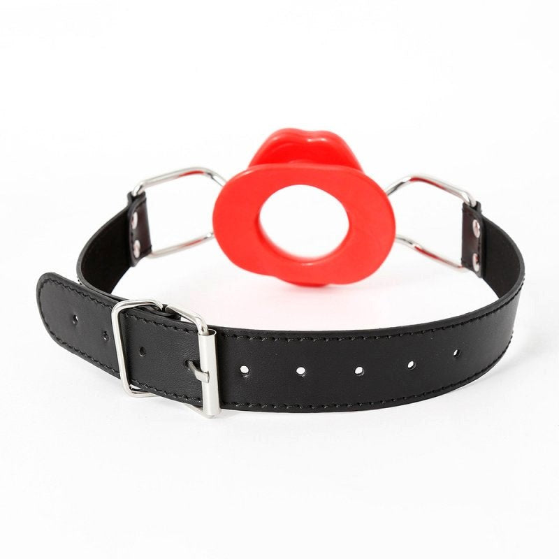 BDStyle Spider Mouth Gags With Lips Faux Leather Bondage Restraint - Bondage Gags and Bits