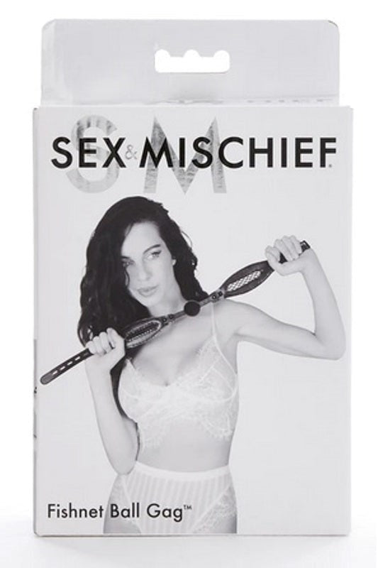 Sportsheets Fishnet Ball Gag Silencing BDSM Sex Toy for Couples - Bondage Gags and Bits