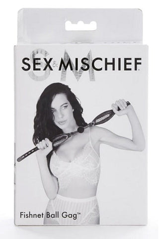 Sportsheets Fishnet Ball Gag Silencing BDSM Sex Toy for Couples - Bondage Gags and Bits