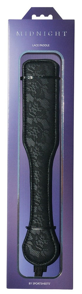Sportsheets Midnight Lace Bondage Paddle with Elegant Lace Design - Paddles And Slappers