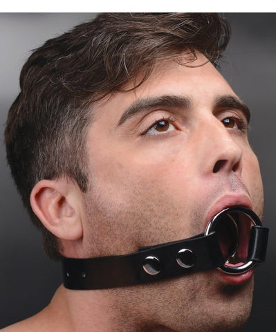 XR Brands Strict Deep Throat Gag Dual Ring Mouth Opening System - Bondage Gags and Bits