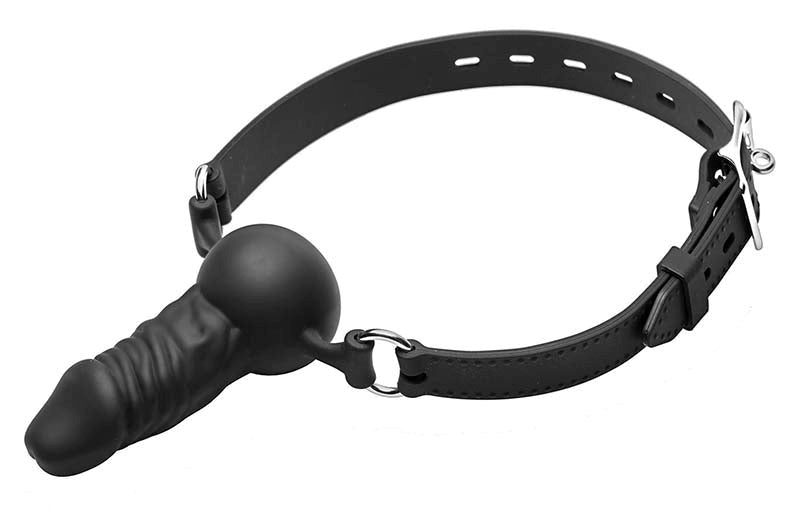 XR Brands Suppressor Silicone Face Banger Gag with Removable Penis - - Bondage Gags and Bits