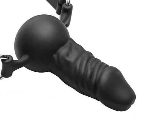XR Brands Suppressor Silicone Face Banger Gag with Removable Penis - Bondage Gags and Bits