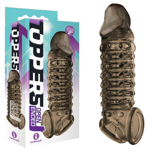 Icon Brands The 9s Toppers Open Ended Penis Extension Sleeve - - Penis Sleeves and Extenders