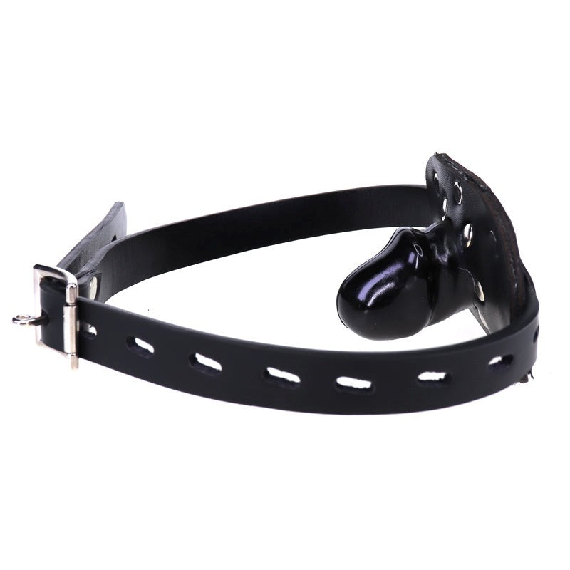 Hells Couture The Facility Leather Mouth Gag BDSM Bondage Accessory - - Bondage Gags and Bits
