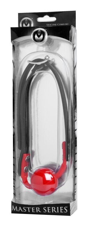 XR Brands The Hush Gag Silicone Comfort Ball Gag with Locking Buckle - - Bondage Gags and Bits