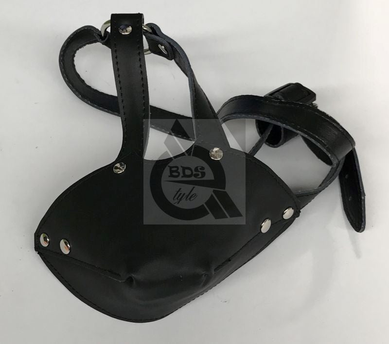 BDStyle Thin Bondage Face Harness & Ball Gag Faux Leather Control - Bondage Gags and Bits