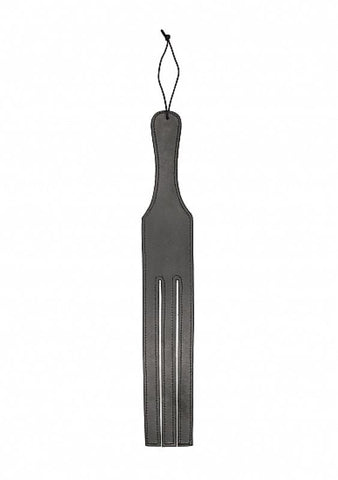 Shots Toys Three Finger Paddle Tawse Genuine Leather BDSM Impact Play - Paddles And Slappers