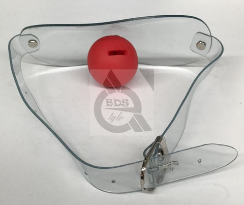 BDStyle Transparent String Mouth Red Ball Gag Transparent Bondage Restraint - Bondage Gags and Bits