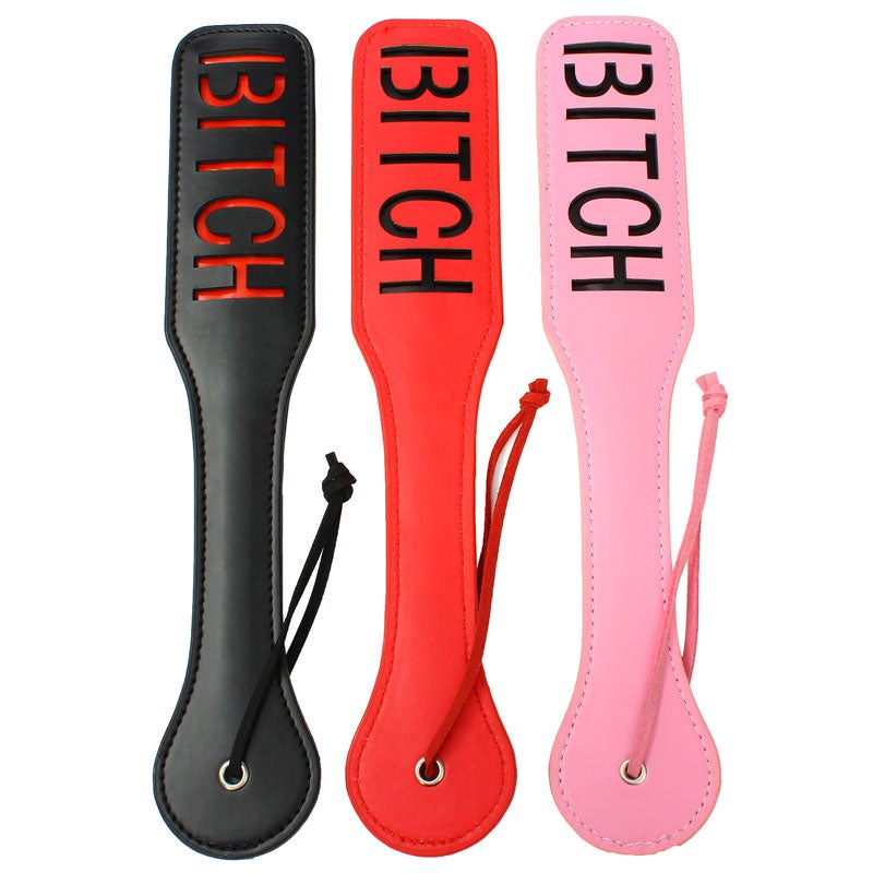 BDStyle Twisted Knuckle Paddle with BITCH inlayed Premium Impact Play - Paddles And Slappers