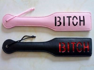 BDStyle Twisted Knuckle Paddle with BITCH inlayed Premium Impact Play - Paddles And Slappers