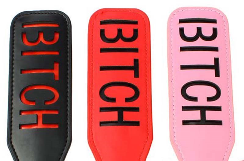 BDStyle Twisted Knuckle Paddle with BITCH inlayed Premium Impact Play - Paddles And Slappers